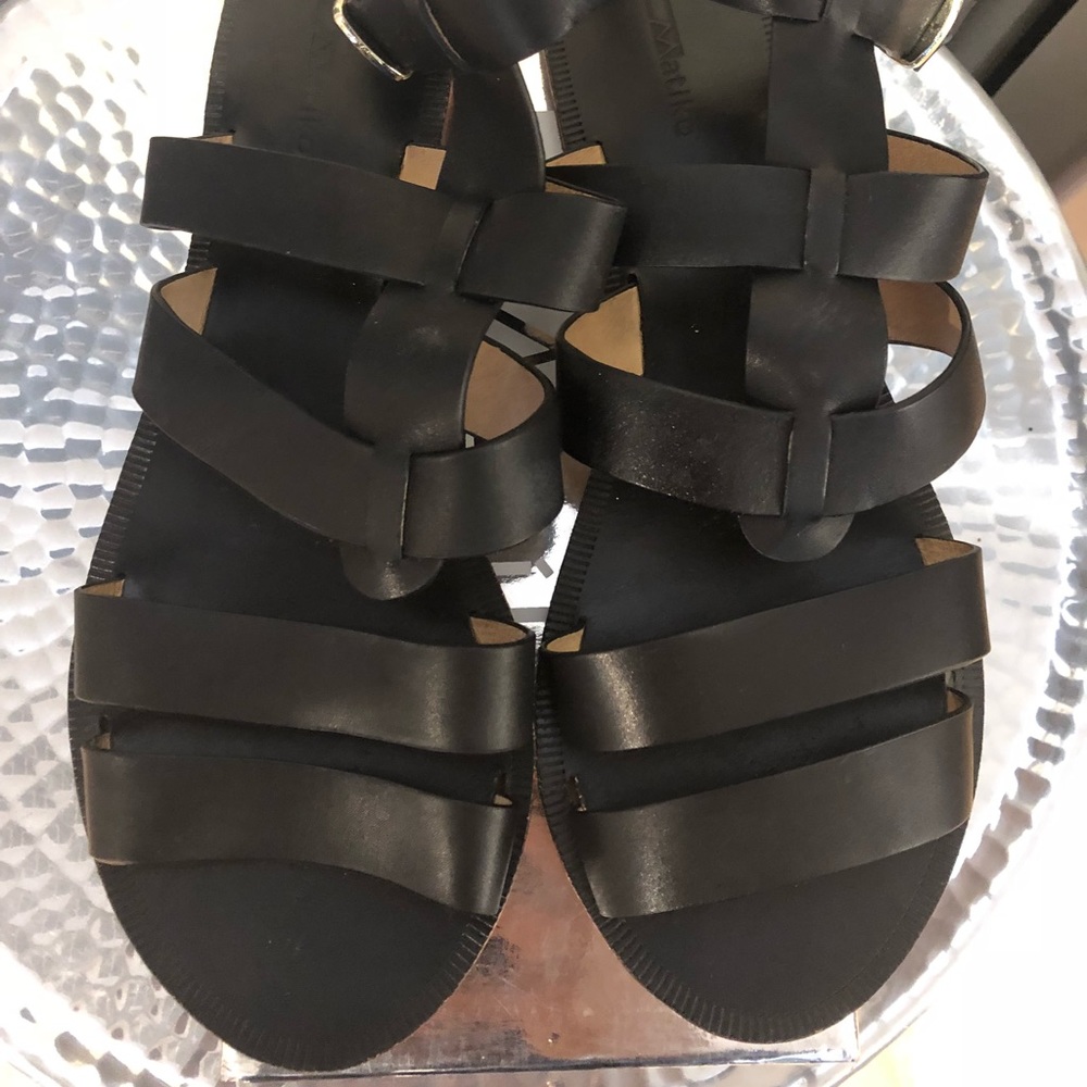 Black gladiator sandals